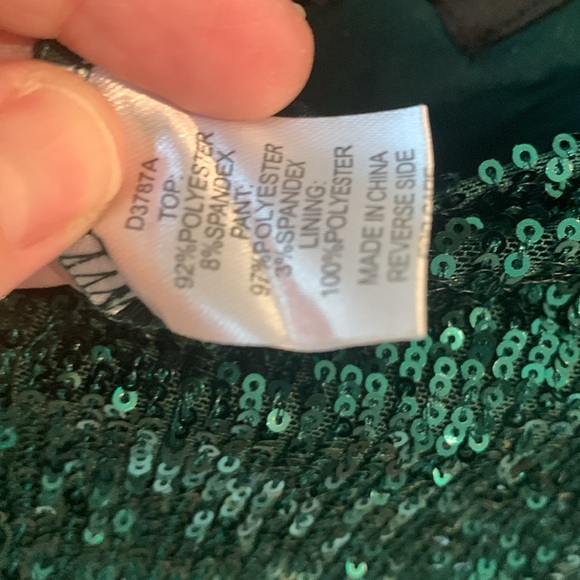 Green Holiday Christmas Pants Romper - Picture 8 of 11